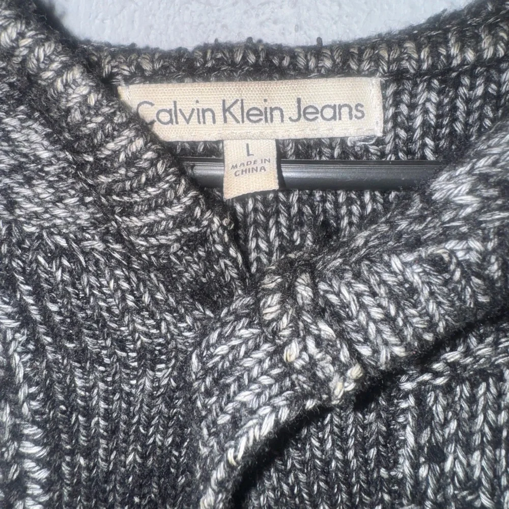 Calvin Klein Jeans Charcoal Heather Knit Cardigan
